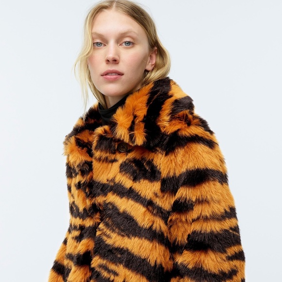 J Crew Faux Tiger Jacket - Picture 2 of 3